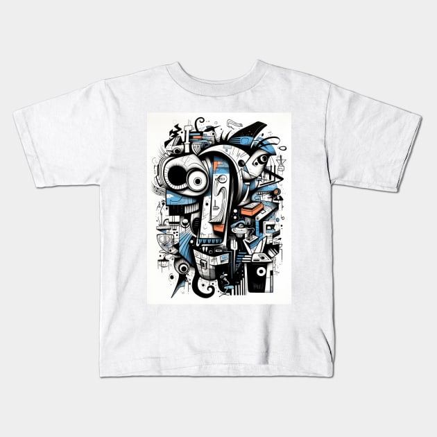 Cartoon Anteater Graffiti #1 Kids T-Shirt by Chromatic Fusion Studio